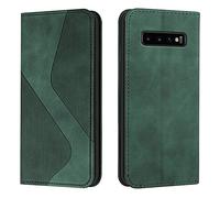Mo-Somnus Custodia per Samsung Galaxy S10, Cover a Libro Portafoglio in Pelle PU, Flip Magnetica Protettiva Libro Case (Verde)