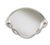 MO.WA Specchio da Parete moderno, specchiera per ingresso, Made in Italy, cm 80x60 foglia argento, decorativa per camera da letto, arredamento casa