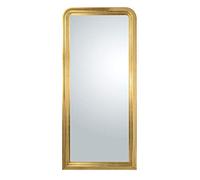 MO.WA Specchio grande da parete 87x187, specchiera classica foglia oro, Made in Italy, Specchio stile Luigi Filippo, Cornice in legno, grande specchio da muro antico a figura intera