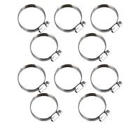 MO-Werkzeughandel 10 x Fascette stringitubo W2, in Acciaio Inox, estensibili da 32 a 50 mm, ampiezza della Fascia 12 mm, DIN 3017, qualità Industriale, con Filettatura a chiocciola