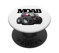 Moab Utah, auto da rally fuoristrada 4x4, design retrò PopSockets PopGrip Adesivo