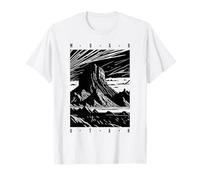 Moab Utah Retro Tramonto Scenico Red Rocks Butte Design Maglietta