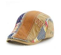 MOACC M Basco in Cotone da Uomo Vintage, Cappello da Regolabile a Testa Bassa, Cappelli Baschi Scozzesi, Cappello da Uomo
