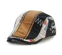MOACC M Basco in Cotone da Uomo Vintage, Cappello da Uomo Regolabile a Testa Bassa, Cappelli Baschi Scozzesi