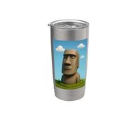 Moai Head Isola di Pasqua Chili Bicchiere termico in acciaio inox doppia parete