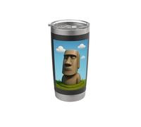Moai Head Isola di Pasqua Chili Bicchiere termico in acciaio inox doppia parete