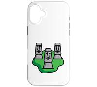 Moai Head Isola di Pasqua Cile Custodia per iPhone 16 Plus