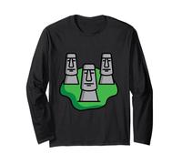 Moai Head Isola di Pasqua Cile Maglia a Manica