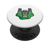Moai Head Isola di Pasqua Cile PopSockets PopGrip Adesivo