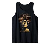 Moai Statua Cosmica Antico Mistero Retro Island Canotta