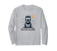 Moai Statua Isola di Pasqua Rapa NUI Maglia a Manica