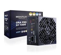 MOAIPLAY ORA PRO G1 1000 Alimentatore ATX completamente modulare, ventola ultra silenziosa da 148 mm, PCIe 5.1 e ATX 3.1, Cybenetics Gold, connettore 12V-2x6, alimentatore da gioco silenzioso nero