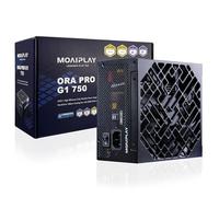 MOAIPLAY ORA PRO G1 750 Alimentatore ATX completamente modulare, ventola ultra silenziosa da 148 mm, PCIe 5.1 e ATX 3.1, Cybenetics Gold, connettore 12V-2x6, alimentatore da gioco silenzioso