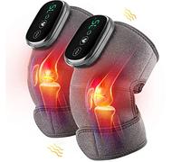 MOAJAZA Heated Knee Massager Shoulder Heating Pads Elbow Brace 3 in 1 with Vibration, Cordless Rechargeable Heating Knee Warmers Wrap for Shoulder Elbow Knee Stress Relief 2 Packs