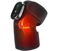 MOAJAZA Massaggiatore al ginocchio con calore e vibrazione, Heating Pad for Knee Shoulder Elbow, Heated Knee Brace for Artrite with Massage