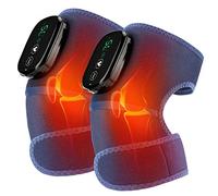 MOAJAZA Massaggiatore del ginocchio con calore e vibrazioni, cuscinetti riscaldanti per ginocchio spalla gomito problema profondo