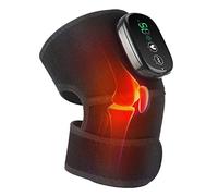 MOAJAZA Massaggiatore per ginocchio senza fili, cuscino riscaldante per ginocchio, gomito, spalla, relax (confezione da 1, nero)