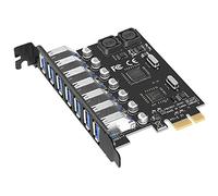 MOALIOI Adattatore per scheda di espansione PCI-E USB 3.0 a 7 porte adattatore hub controller esterno PCI-E Extender Scheda PCI per desktop