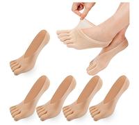 MOAMUN 5 Donne Toe Socks Calzini Cinque Dito Morbido E Traspirante Low Cut Ankle Socks Calze Di Seta Per Le Donne Ragazze (Skin)