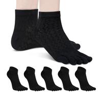 MOAMUN 5 Paia Di Calze Con Dita, Calzini Con Dita Separate Donna Morbidi e Traspiranti, Calze Cotone Calzini Corti Per Lo Sport e Il Lavoro, Taglia 35-40