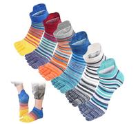 MOAMUN 6 Paia Calze con Dita Uomo Calzini con 5 Dita Separate,Taglia 41-46 | Cotone Tutte Le Stagioni Calzini Uomo Corti Basso, Calze Uomo Corte per Allenamento Corsa Sport Ciclismo Escursionismo