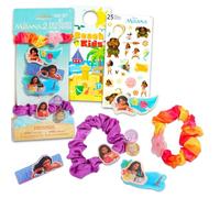 Moana - Set di accessori per capelli con 3 fermagli per capelli Moana e 2 elastici Moana più adesivi, altri accessori per capelli Moana 2 per bambine