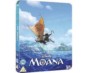 Moana Steelbook 2017 3D Includes 2D Version Uk Exclusive Limited Edition Steelbook Blu-ray region Free