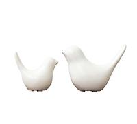 Moaobooh 2 statuette di uccelli, sculture di animali moderni, in ceramica, decorazione per la casa, decorazione per la decorazione del soggiorno, camera da letto, ufficio, scrivania, armadietti