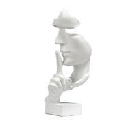 Moaobooh Scultura decorativa, moderna e minimalista, scultura astratta, decorazione artigianale, soggiorno, armadietto per vino, camera da letto, decorazione per ufficio (bianco)