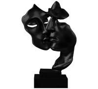 Moaobooh Scultura Decorativa Moderna in Resina per Soggiorno - Posizionamento Stabile, Adatta per Bar, Stanza, Ufficio (Nero)