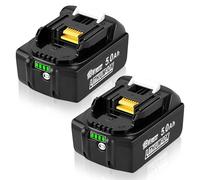 Moautodc Batteria di ricambio per Makita 18V: batteria agli ioni di litio da 5,0Ah Compatibile con BL1850 BL1850B BL1860 BL1860B BL1850BL1830 194205-3 LXT-400 (2 pezzi)