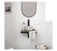 MOB-IN Lavapano piano sottile portasciugamani lato + lavabo + rubinetto + specchio Soho