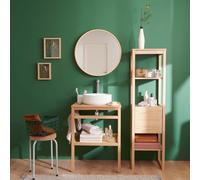 MOB-IN Mobile HOPP 60 cm rovere lavabo rotondo rubinetto specchio colonna