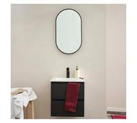 MOB-IN Mobile lavabo Sorrento 45 cm, rubinetto nero e specchio