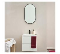 MOB-IN Mobile lavabo Sorrento 45 cm, rubinetto nero e specchio