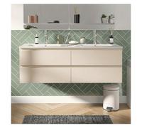 MOB-IN Set doppio lavabo Sorrento 120 cm con piano in ceramica e rubinetti cromati