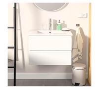 MOB-IN Set semplice lavabo Sorrento 60 cm con piano in ceramica e rubinetto cromato