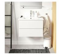 MOB-IN Set semplice lavabo Sorrento 60 cm con piano in ceramica e rubinetto cromato