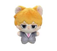 Mob/Kageyama Shigeo Figura farcita Reigen Arataka portachiavi ciondolo anime figura farcita portachiavi con orecchie di gatto e coda lunga, carino ornamento appeso zaino chiave auto decorazione regalo