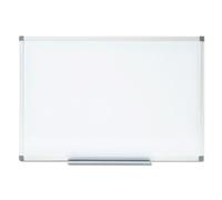 MOB - Lavagna bianca, 10 possibili dimensioni, con cornice in alluminio, magnetica, Magnetico con lacca protettiva, bianco con telaio in alluminio, 110 cm x 80 cm