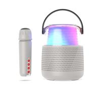 MOB - MOBILITY ON BOARD ENCEINTE BLUETOOTH LUMINEUSE AVEC MICRO CHANGE VOIX KARAOKE GRIS