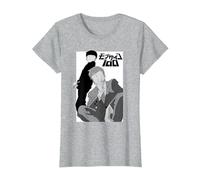 Mob Psycho 100 Black And White Shigeo And Arataka Anime Maglietta, Donna, Grigio Melange, S