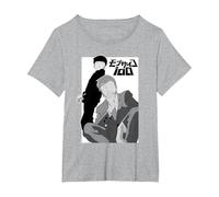 Mob Psycho 100 Black And White Shigeo And Arataka Anime Maglietta, Donna Plus-Size, Grigio Melange, 1X