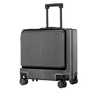 MOBAAK Valigia Con Rotelle Bagaglio A Mano Valigia D'imbarco Con Serratura A Combinazione Con Apertura Frontale Bagaglio Da Stiva Valige Da Viaggio (Color : B, Size : 18 inch)
