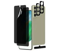 MOBDIK 2+2 Pezzi Pellicola Privacy per Samsung Galaxy S21 FE 6.4 Pollice, con Camera Vetro Temperato Protezione Lente Pellicola, Anti-Spy Flessibile TPU Film, Facile da Installare