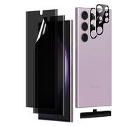 MOBDIK 2+2 Pezzi Pellicola Privacy per Samsung Galaxy S23 Ultra 6.8 Pollice, con Camera Vetro Temperato Protezione Lente Pellicola, Anti-Spy Flessibile TPU Film, Facile da Installare