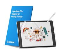 MOBDIK 2 Pezzi Paper Pellicola Protettiva per iPad 9a / 8a / 7a Generazione (10,2 pollici, 2021/2020 / 2019) Disegna Come su Cart, Antiriflesso, Compatibile con Apple Pencil