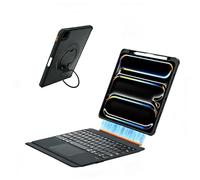 mobee Custodia per tastiera per iPad Pro 13" M4 2024/M5 2025, tastiera magnetica rimovibile retroilluminata con trackpad, portapenne e cavalletto girevole a 360°
