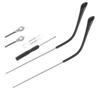 Mobestech 1 Paio di Aste di Ricambio per Aste Universali in Lega di Occhiali Parti di Occhiali Aste con Montatura per Occhiali in Lega di Ricambio Braccia Gambe (Argento)