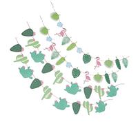 Mobestech 1 Set Bandiere Per Decorazioni Per Feste Decorazioni Per Striscioni Di Carta Cactus Decorazioni Hawaiane Striscione Tropicale Delle Hawaii Bandiera Hawaiana 4 Pezzi
